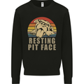 Resting Pit Bull Face Funny Dog Puppy Kids Sweatshirt Jumper Black