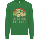 Resting Pit Bull Face Funny Dog Puppy Kids Sweatshirt Jumper Irish Green