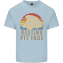 Resting Pit Bull Face Funny Dog Puppy Kids T-Shirt Childrens Light Blue