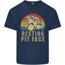 Resting Pit Bull Face Funny Dog Puppy Kids T-Shirt Childrens Navy Blue