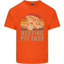 Resting Pit Bull Face Funny Dog Puppy Kids T-Shirt Childrens Orange