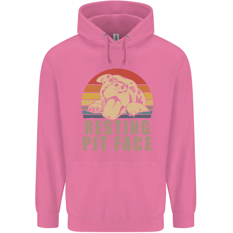 Resting Pit Bull Face Funny Dog Puppy Mens 80% Cotton Hoodie Azelea