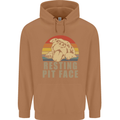 Resting Pit Bull Face Funny Dog Puppy Mens 80% Cotton Hoodie Caramel Latte