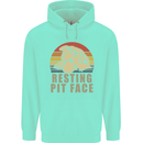 Resting Pit Bull Face Funny Dog Puppy Mens 80% Cotton Hoodie Peppermint
