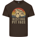 Resting Pit Bull Face Funny Dog Puppy Mens Cotton T-Shirt Tee Top Dark Chocolate