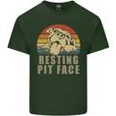 Resting Pit Bull Face Funny Dog Puppy Mens Cotton T-Shirt Tee Top Forest Green
