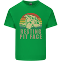 Resting Pit Bull Face Funny Dog Puppy Mens Cotton T-Shirt Tee Top Irish Green