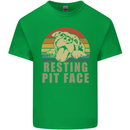 Resting Pit Bull Face Funny Dog Puppy Mens Cotton T-Shirt Tee Top Irish Green