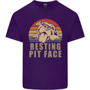 Resting Pit Bull Face Funny Dog Puppy Mens Cotton T-Shirt Tee Top Purple