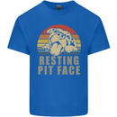 Resting Pit Bull Face Funny Dog Puppy Mens Cotton T-Shirt Tee Top Royal Blue