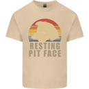 Resting Pit Bull Face Funny Dog Puppy Mens Cotton T-Shirt Tee Top Sand