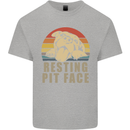 Resting Pit Bull Face Funny Dog Puppy Mens Cotton T-Shirt Tee Top Sports Grey