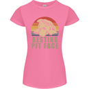 Resting Pit Bull Face Funny Dog Puppy Womens Petite Cut T-Shirt Azalea