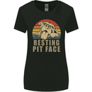 Resting Pit Bull Face Funny Dog Puppy Womens Wider Cut T-Shirt Black