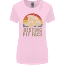 Resting Pit Bull Face Funny Dog Puppy Womens Wider Cut T-Shirt Light Pink
