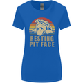 Resting Pit Bull Face Funny Dog Puppy Womens Wider Cut T-Shirt Royal Blue