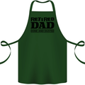 Retired Dad Done and Dusted Retirement Cotton Apron 100% Organic Forest Green
