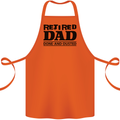 Retired Dad Done and Dusted Retirement Cotton Apron 100% Organic Orange