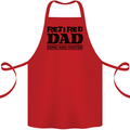 Retired Dad Done and Dusted Retirement Cotton Apron 100% Organic Red