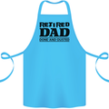 Retired Dad Done and Dusted Retirement Cotton Apron 100% Organic Turquoise