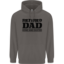 Retired Dad Done and Dusted Retirement Mens 80% Cotton Hoodie Charcoal