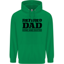 Retired Dad Done and Dusted Retirement Mens 80% Cotton Hoodie Irish Green