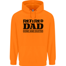 Retired Dad Done and Dusted Retirement Mens 80% Cotton Hoodie Orange