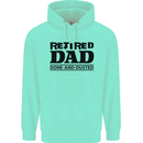 Retired Dad Done and Dusted Retirement Mens 80% Cotton Hoodie Peppermint