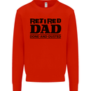 Retired Dad Done and Dusted Retirement Mens Sweatshirt Jumper Bright Red