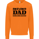 Retired Dad Done and Dusted Retirement Mens Sweatshirt Jumper Orange