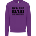 Retired Dad Done and Dusted Retirement Mens Sweatshirt Jumper Purple