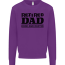 Retired Dad Done and Dusted Retirement Mens Sweatshirt Jumper Purple