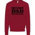 Retired Dad Done and Dusted Retirement Mens Sweatshirt Jumper Red