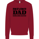 Retired Dad Done and Dusted Retirement Mens Sweatshirt Jumper Red