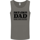 Retired Dad Done and Dusted Retirement Mens Vest Tank Top Charcoal