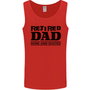 Retired Dad Done and Dusted Retirement Mens Vest Tank Top Red