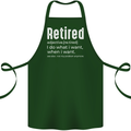 Retired Definition Funny Retirement Cotton Apron 100% Organic Forest Green