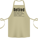 Retired Definition Funny Retirement Cotton Apron 100% Organic Khaki