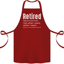 Retired Definition Funny Retirement Cotton Apron 100% Organic Maroon