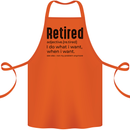 Retired Definition Funny Retirement Cotton Apron 100% Organic Orange