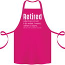 Retired Definition Funny Retirement Cotton Apron 100% Organic Pink