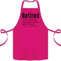 Retired Definition Funny Retirement Cotton Apron 100% Organic Pink