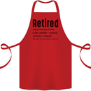 Retired Definition Funny Retirement Cotton Apron 100% Organic Red