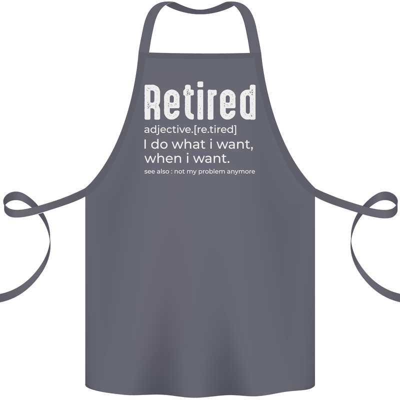 Retired Definition Funny Retirement Cotton Apron 100% Organic Steel