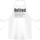 Retired Definition Funny Retirement Cotton Apron 100% Organic White