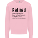 Retired Definition Funny Retirement Kids Sweatshirt Jumper Light Pink