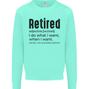 Retired Definition Funny Retirement Kids Sweatshirt Jumper Peppermint