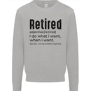 Retired Definition Funny Retirement Kids Sweatshirt Jumper Sports Grey