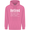 Retired Definition Funny Retirement Mens 80% Cotton Hoodie Azelea