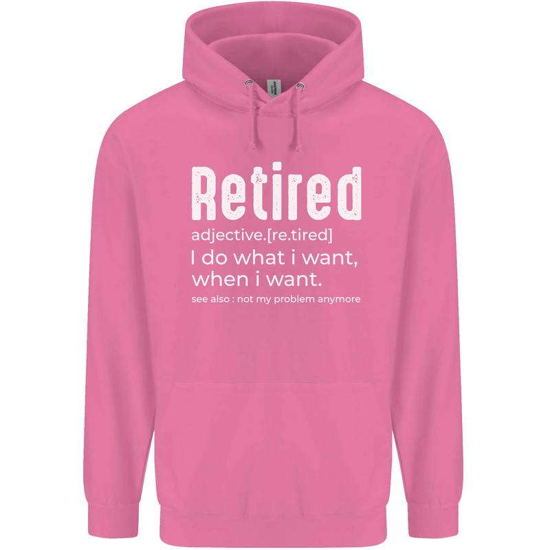 Retired Definition Funny Retirement Mens 80% Cotton Hoodie Azelea